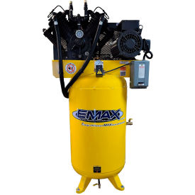 7.5HP Two-Stage Air Compressor, 80 Gallon Vertical, 175 PSI, 29 CFM, 1-Phase 208-230V