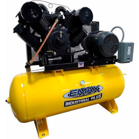 20 HP Two-Stage Compressor, 120 Gal Horizontal Tank, 175 PSI, 82 CFM, 3-Phase 208-230/460V