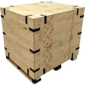 Sure-Lok Fir Plywood Premium Grade Collapsible Crate with Lid, 76"L x 22"W x 95"H
