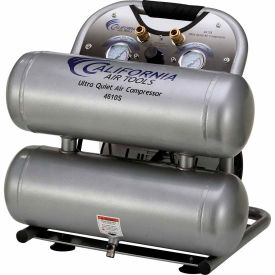 Portable Electric Air Compressor, 1 HP, 4.6 Gallon, Twin Stack, 2.2 CFM