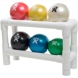 WaTE Hand-held Weighted Ball with 2-Tier PVC Rack, 6 Color Set