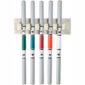 Wall Rack For Exercise Weight Bars, 5-Bar Vertical Rack