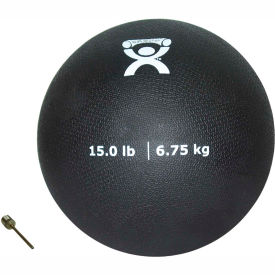 Soft Pliable Medicine Ball, 15 lb., 9" Diameter, Black