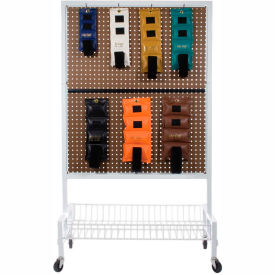 Double-Sided Mobile Weight Rack For Cuff Weights, Includes (22) 6" Hooks, 500 lb. Capacity