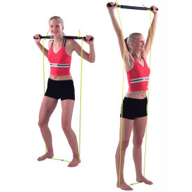 Padded Exercise Bar with Yellow Tubing, Unweighted, 36"L x 2"W x 2"H