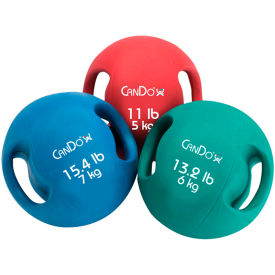 Molded Dual-Handle Medicine Ball, 15.4 lb. (7 kg), Blue