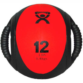 Dual-Handle Medicine Ball, 12 lb., 9" Dia (23 cm), Red