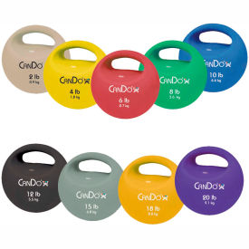 One-Handle Medicine Ball, 5 Piece Set (1 Each: 2, 4, 6, 8, 10 lb.)