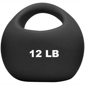One-Handle Medicine Ball, 12 lb., 9" Diameter, Black