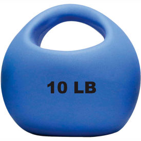 One-Handle Medicine Ball, 10 lb., 9" Diameter, Blue