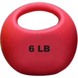 One-Handle Medicine Ball, 6 lb., 9" Diameter, Red