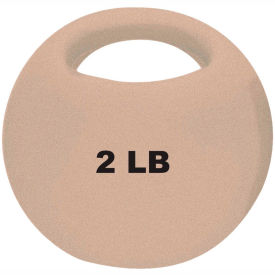 One-Handle Medicine Ball, 2 lb., 9" Diameter, Tan