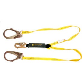6' Double Leg External Shock Lanyard Steel Rebar Hook