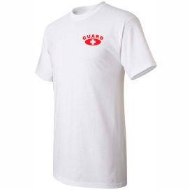 Lifeguard Shirt 100% Cotton Heart Size Chest & Full Back Guard Logo, Large
