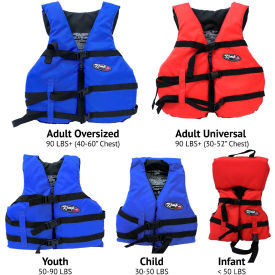 Youth Universal Life Vest, Red & Black