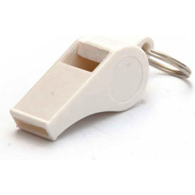 Plastic Pea Whistle, White
