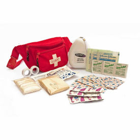 Fanny Pack Stuffed With CPR Mask/Bandages/Gauze, Red