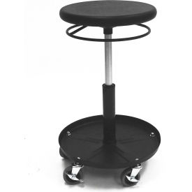Round Welding Stool with Tray - 19.5" to 26.5"H Adjustment
