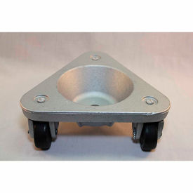 Cast Iron Triangular Cup Dolly - Hard Tread Rubber Wheels - 375 Lb. Capacity