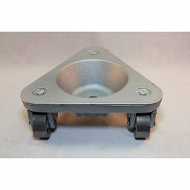 Cast Iron Triangular Cup Dolly - Semi Steel Wheels - 450 Lb. Capacity