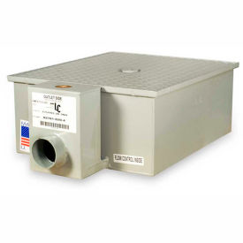 35 GPM 70 Lbs. Capacity 4 Iron Pipe Low Profile Grease Trap