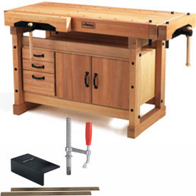 Sjobergs Elite 1500 Workbench Combo, SM03 Cabinet, Free Accessory Kit