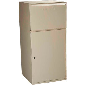 dVault Collection Vault Mailbox and Parcel Drop - Free Standing - Front Access - Sand