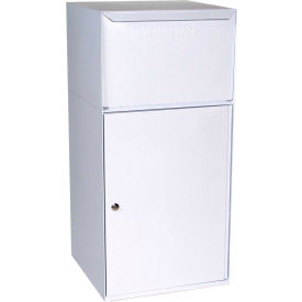Collection Vault Mailbox and Parcel Drop - Free Standing - Front Access - White