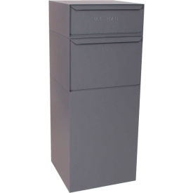Full Service Vault Mailbox and Parcel Drop - USPS Approved - Rear Access - Gray