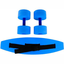 Standard Aquatic Exercise Kit (Jogger Belt, Hand Bars), Medium, Blue