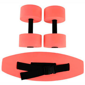 Standard Aquatic Exercise Kit (Jogger Belt, Hand Bars), Small, Red