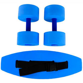 Standard Aquatic Exercise Kit (Jogger Belt, Hand Bars), Small, Blue