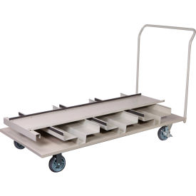 Vertical Stanchion Storage Cart, 18 Post Capacity