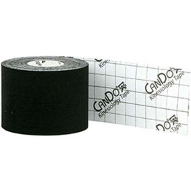 Kinesiology Tape, 2" x 16.5 ft., Black, Latex-Free, 1 Roll