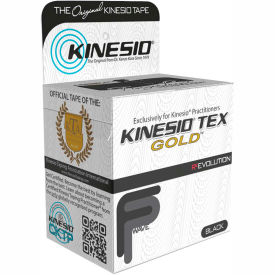 Kinesiology Tape, 2" x 5.5 yds, Black, 6 Rolls
