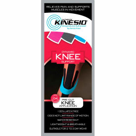 Pre-Cut Kinesiology Tape, Knee, Case of 20