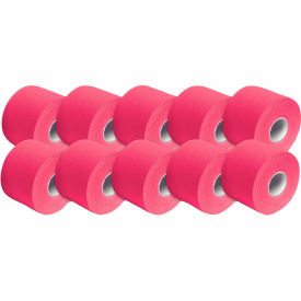 Kinesiology Tape, 2" x 16.5 ft., Pink, Latex-Free, Case of 10 Rolls