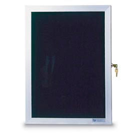 12"W x 18"H Slim Style Enclosed Letter Board with Satin Frame