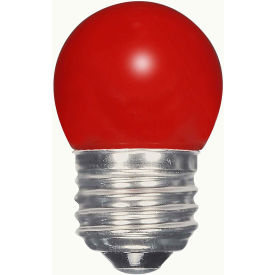 1.2W LED S11 Night Light Bulb Medium Base Ceramic Red