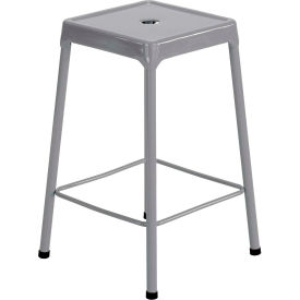 Steel Stool 25" Counter Height - Silver