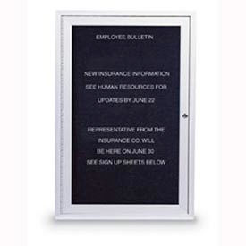 24"W x 36"H 1-Door Outdoor Enclosed Illuminated Letter Board with Satin Frame