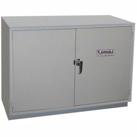 Solvent/Flammable Cabinet, 48"W x 22"D x 35-1/4"H, 2 Doors, White