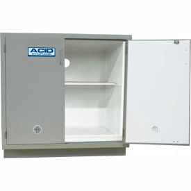 Acid Base Cabinet, 48"W x 22"D x 35-1/4"H, 2 Doors, White