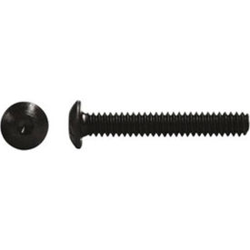 8-32 x 1/4" Button Socket Cap Screw - Steel - Black Oxide - UNC - Pkg of 100
