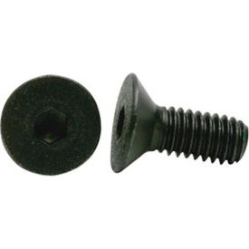 10-24 x 1/2" Flat Socket Cap Screw - Steel - Black Oxide - UNC - Pkg of 100