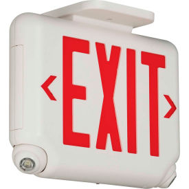 Compact LED Combo Unit w/ Remote Capacity, White w/ Red Letters