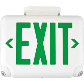 Compact LED Combo Unit, White w/ Green Letters, Self-Diagnostics