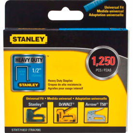 Heavy-Duty Narrow Crown Staples 1/2" -1,250 Pack