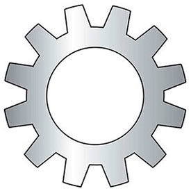 1/4" External Tooth Lock Washer - .267/.256" I.D. - Steel - Zinc - Grade 2 - 100 Pk