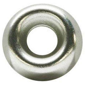 Countersunk Finishing Washer - .185/.161" I.D. - .012/.02" Thick - Brass - Nickel Plated - 100 Pk